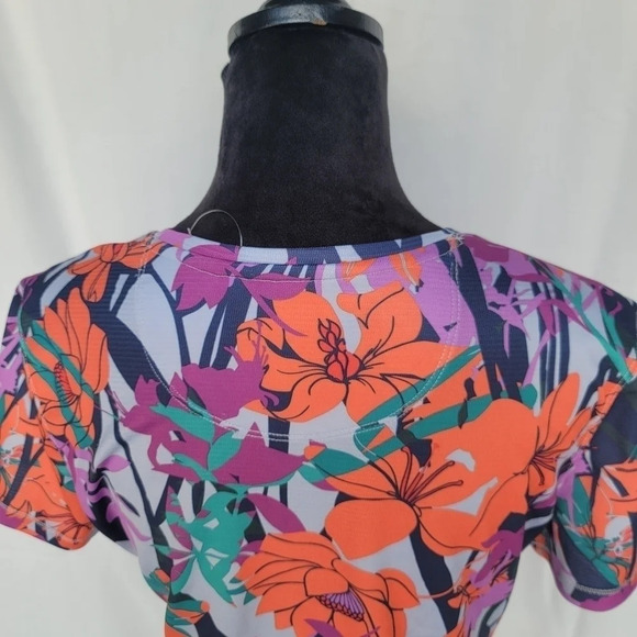 Reel Legends Performance Outfitter Freeline Tec Fishing Floral Athletic top M - Picture 7 of 7